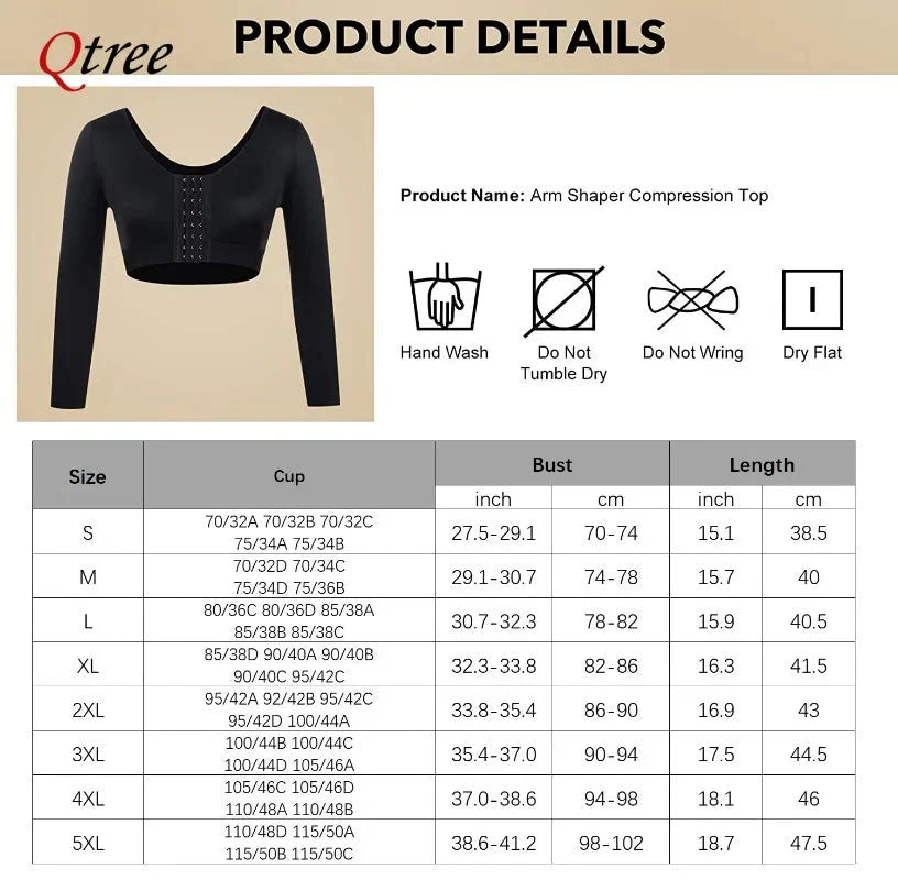 Women Arm Shapers Daily Body Shaper Long Sleeves